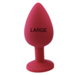 GEM RED SILICONE BUTT PLUG LARGE